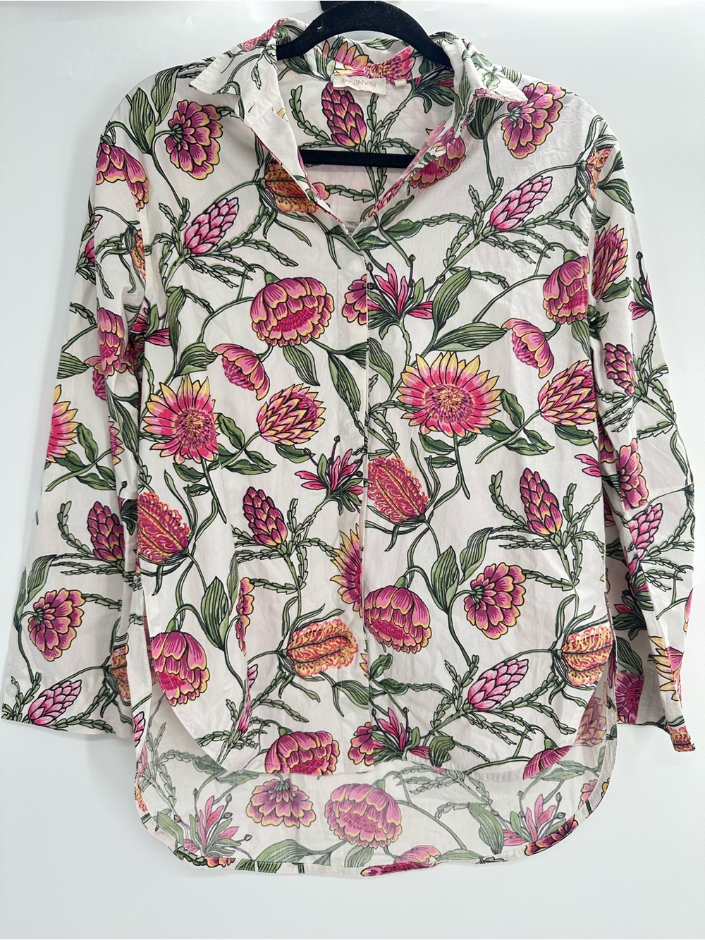 Banjanan Charlotte Long-Sleeve Buttondown Shirt Size XS